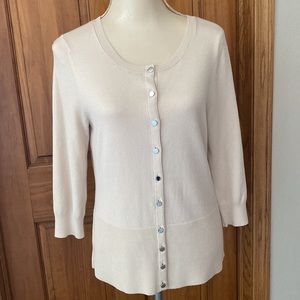 NWOT WHITE HOUSE BLACK MARKET SWEATER CREAM -MED